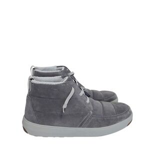 Stio Mens Colter Mid Suede Chukka Boots Size 11.5 Gray Water Resistant Quilted